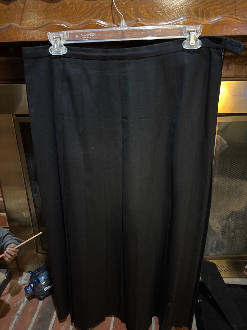 Talbots Black Maxi Skirt with Subtle Pleats